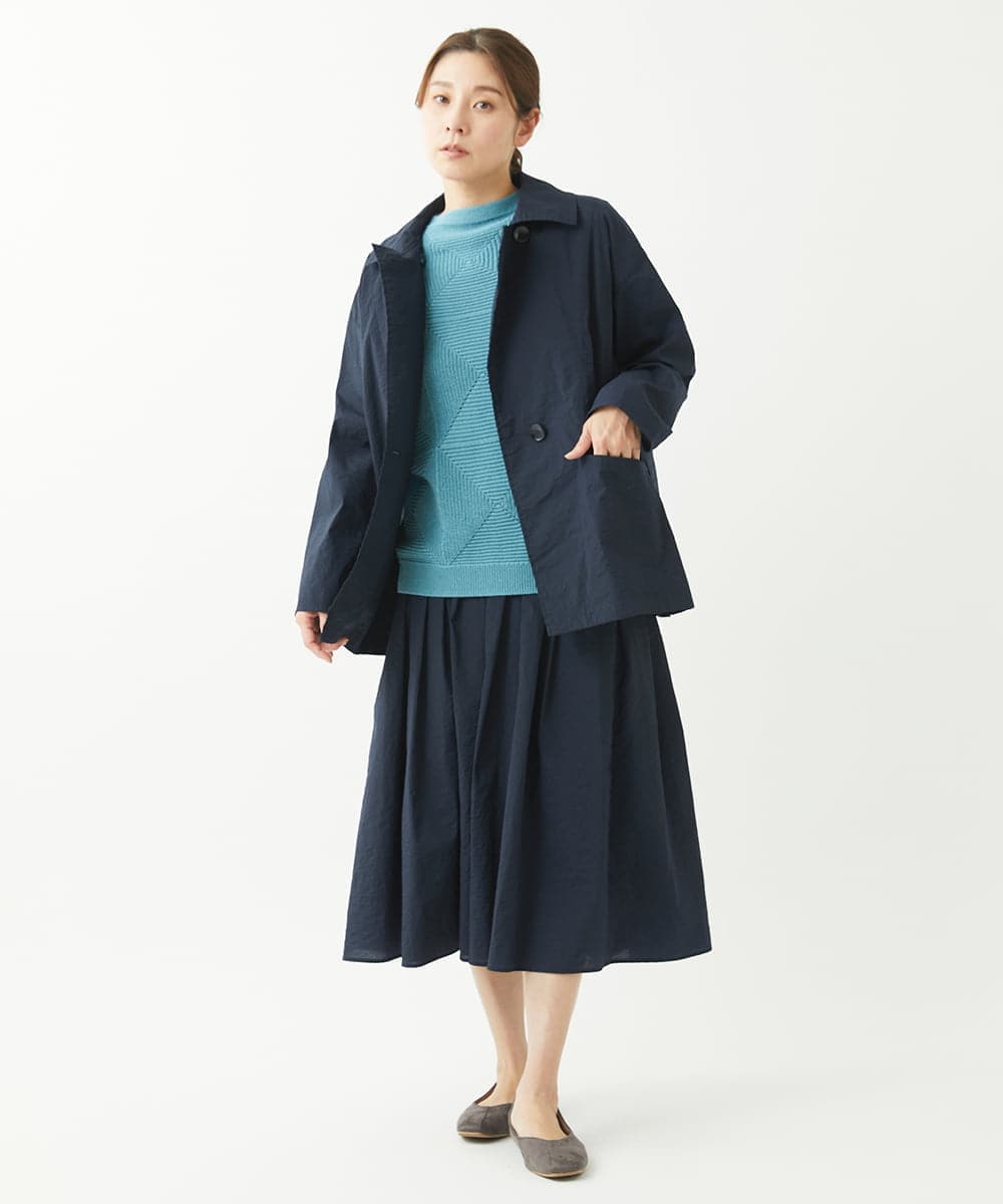 NGFEW21230 GIANNI LO GIUDICE(ジャンニ ロ ジュディチェ) [洗える]メンギマアーガイル柄編みニット ブルーグリーン