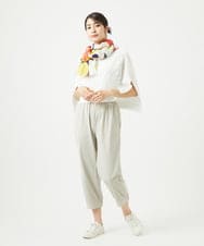 NGFGA30290 GIANNI LO GIUDICE(ジャンニ ロ ジュディチェ) [洗える・日本製]コットンレース編みニットポンチョ風ベスト ホワイト
