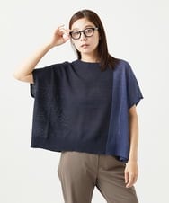 NGFGA40260 GIANNI LO GIUDICE(ジャンニ ロ ジュディチェ) [洗える]配色ナシジニットプルオーバー ネイビー
