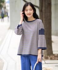 NGFGE40230 GIANNI LO GIUDICE(ジャンニ ロ ジュディチェ) [洗える]ペーパーヤーンニット ネイビー