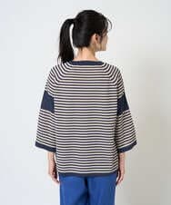 NGFGE40230 GIANNI LO GIUDICE(ジャンニ ロ ジュディチェ) [洗える]ペーパーヤーンニット ネイビー