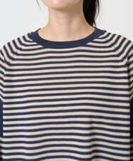 NGFGE40230 GIANNI LO GIUDICE(ジャンニ ロ ジュディチェ) [洗える]ペーパーヤーンニット ネイビー