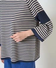 NGFGE40230 GIANNI LO GIUDICE(ジャンニ ロ ジュディチェ) [洗える]ペーパーヤーンニット ネイビー