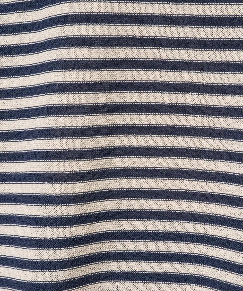 NGFGE40230 GIANNI LO GIUDICE(ジャンニ ロ ジュディチェ) [洗える]ペーパーヤーンニット ネイビー