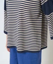 NGFGE40230 GIANNI LO GIUDICE(ジャンニ ロ ジュディチェ) [洗える]ペーパーヤーンニット ネイビー