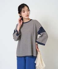 NGFGE40230 GIANNI LO GIUDICE(ジャンニ ロ ジュディチェ) [洗える]ペーパーヤーンニット ネイビー