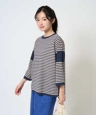 NGFGE40230 GIANNI LO GIUDICE(ジャンニ ロ ジュディチェ) [洗える]ペーパーヤーンニット ネイビー