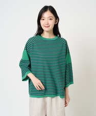 NGFGE40230 GIANNI LO GIUDICE(ジャンニ ロ ジュディチェ) [洗える]ペーパーヤーンニット ネイビー