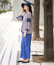 NGFGE40230 GIANNI LO GIUDICE(ジャンニ ロ ジュディチェ) [洗える]ペーパーヤーンニット ネイビー