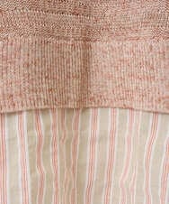 NGFGE44290 GIANNI LO GIUDICE(ジャンニ ロ ジュディチェ) [洗える]テトロンリネンカスリニット オレンジベージュ