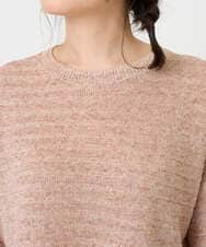 NGFGE44290 GIANNI LO GIUDICE(ジャンニ ロ ジュディチェ) [洗える]テトロンリネンカスリニット オレンジベージュ