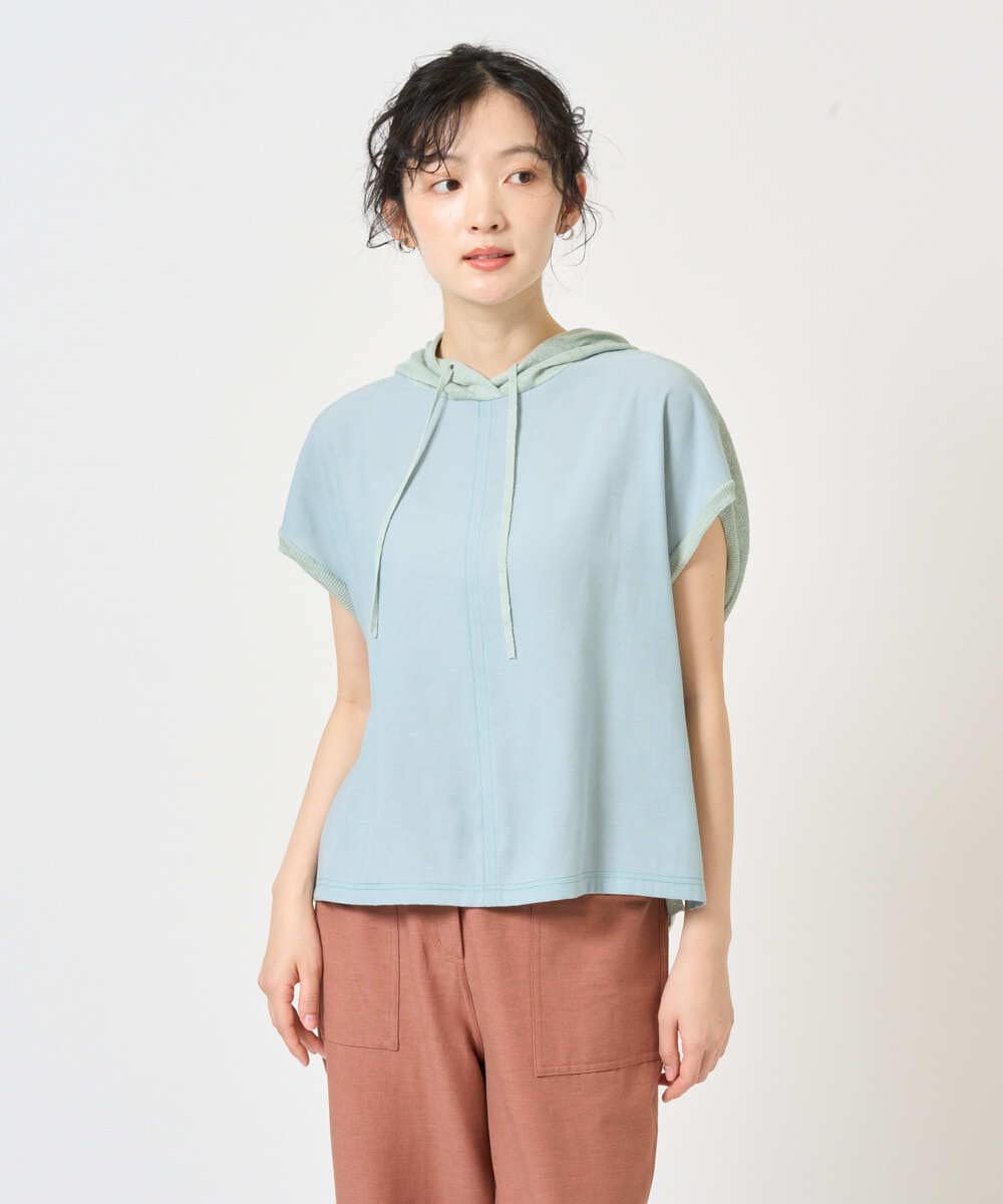 NGFGE45250 GIANNI LO GIUDICE(ジャンニ ロ ジュディチェ) [洗える]リネンナイロンソフトシアーニット グリーン