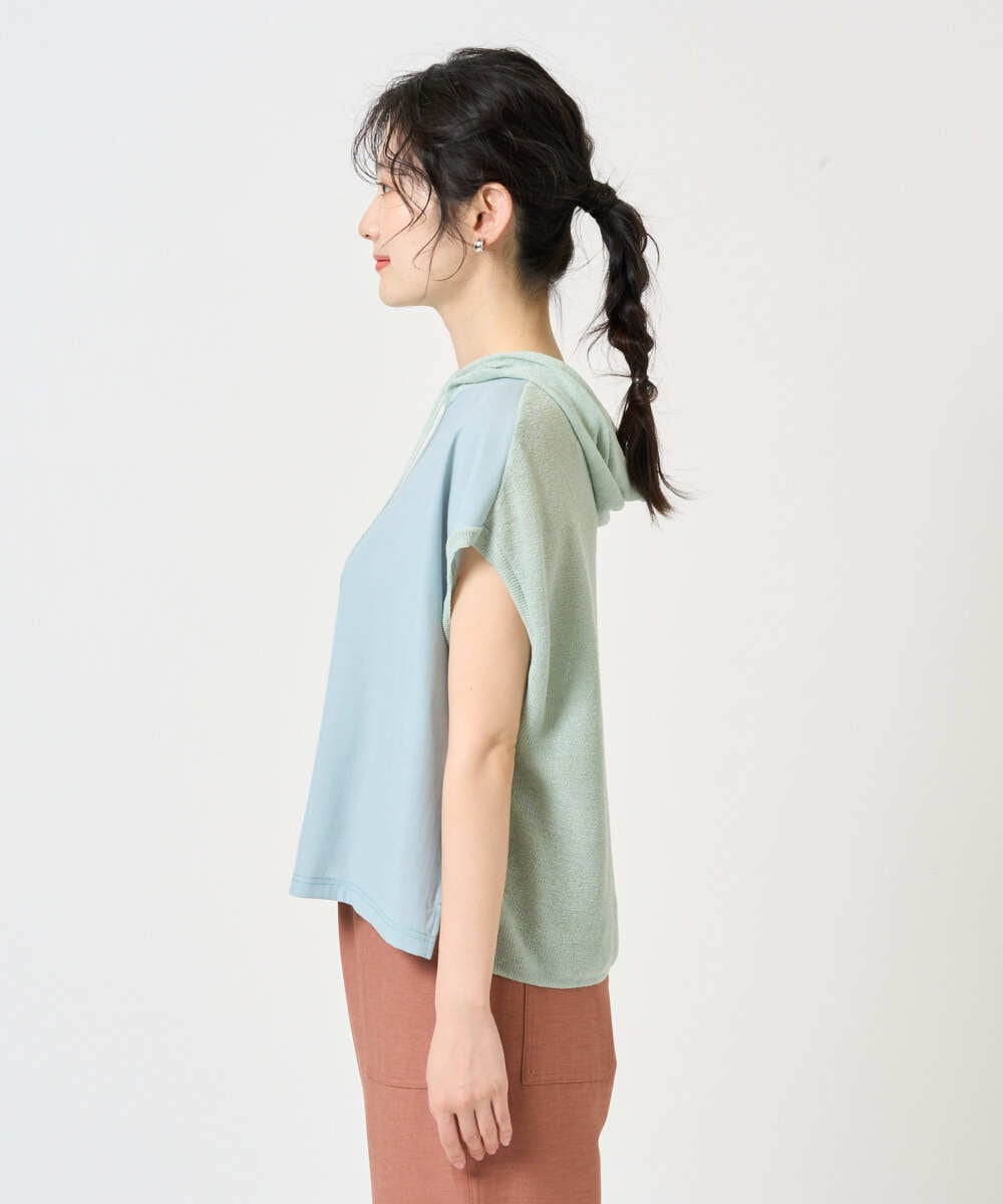 NGFGE45250 GIANNI LO GIUDICE(ジャンニ ロ ジュディチェ) [洗える]リネンナイロンソフトシアーニット グリーン