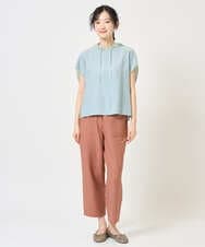 NGFGE45250 GIANNI LO GIUDICE(ジャンニ ロ ジュディチェ) [洗える]リネンナイロンソフトシアーニット グリーン