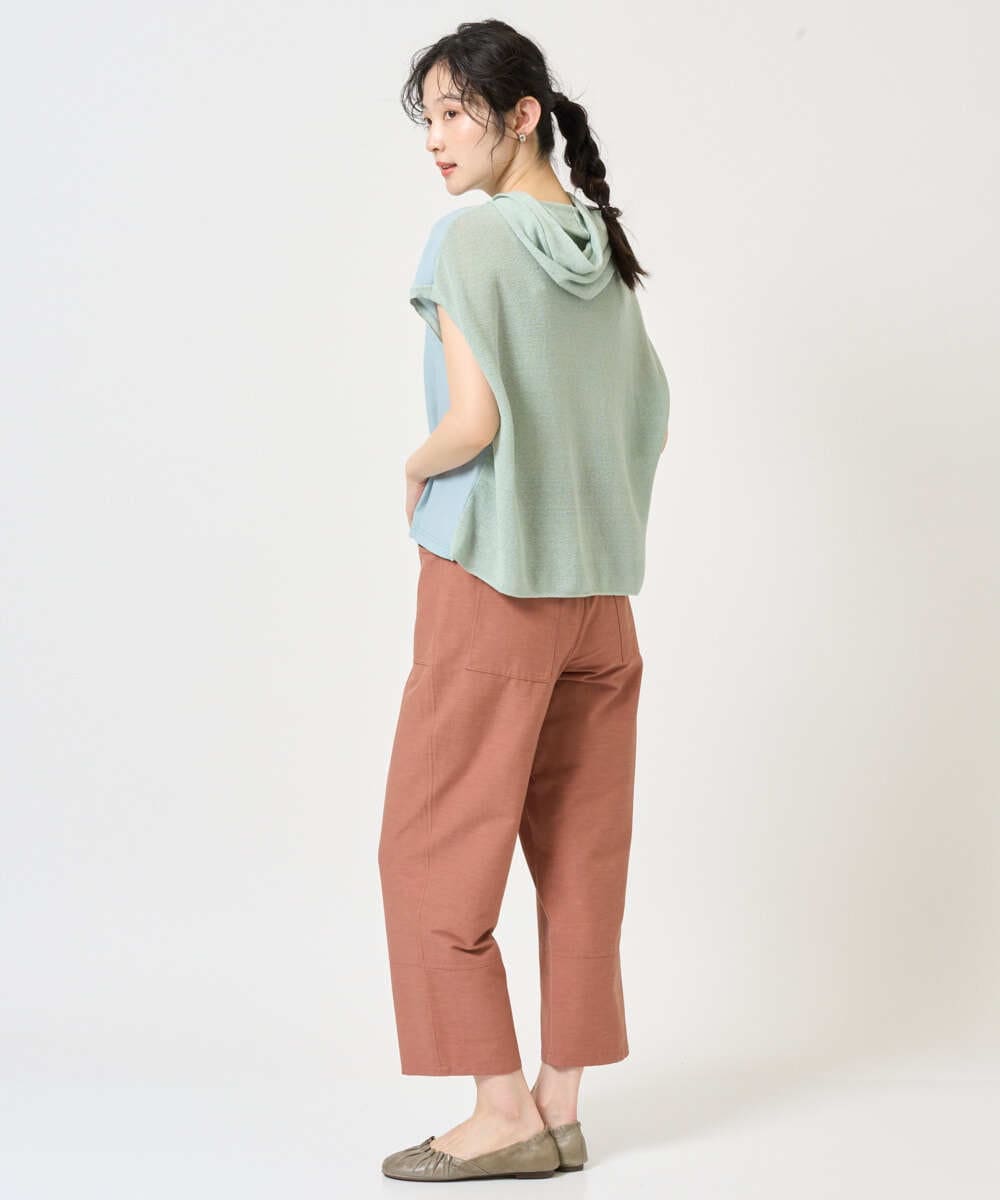 NGFGE45250 GIANNI LO GIUDICE(ジャンニ ロ ジュディチェ) [洗える]リネンナイロンソフトシアーニット グリーン