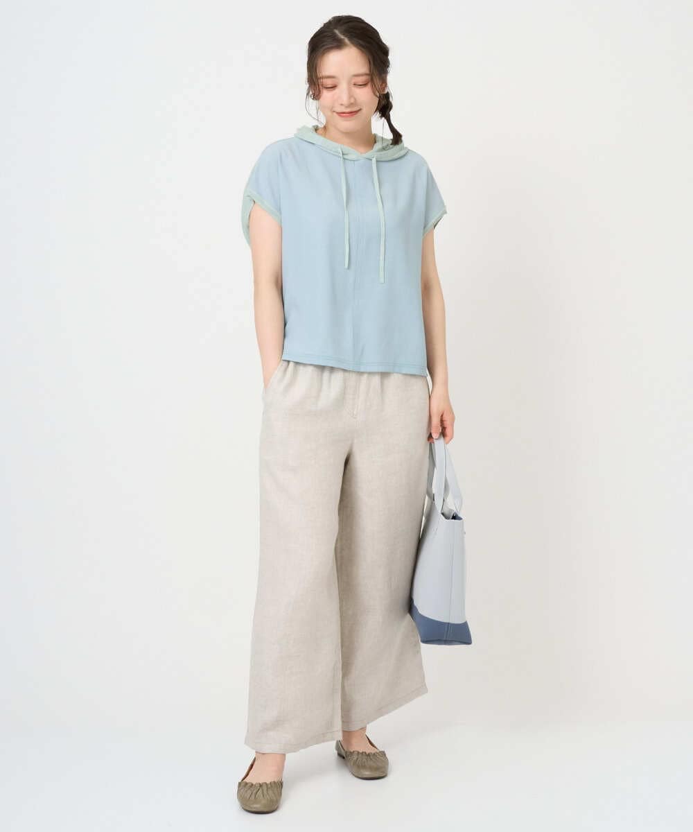 NGFGE45250 GIANNI LO GIUDICE(ジャンニ ロ ジュディチェ) [洗える]リネンナイロンソフトシアーニット グリーン