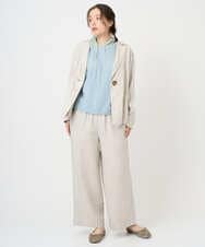 NGFGE45250 GIANNI LO GIUDICE(ジャンニ ロ ジュディチェ) [洗える]リネンナイロンソフトシアーニット グリーン