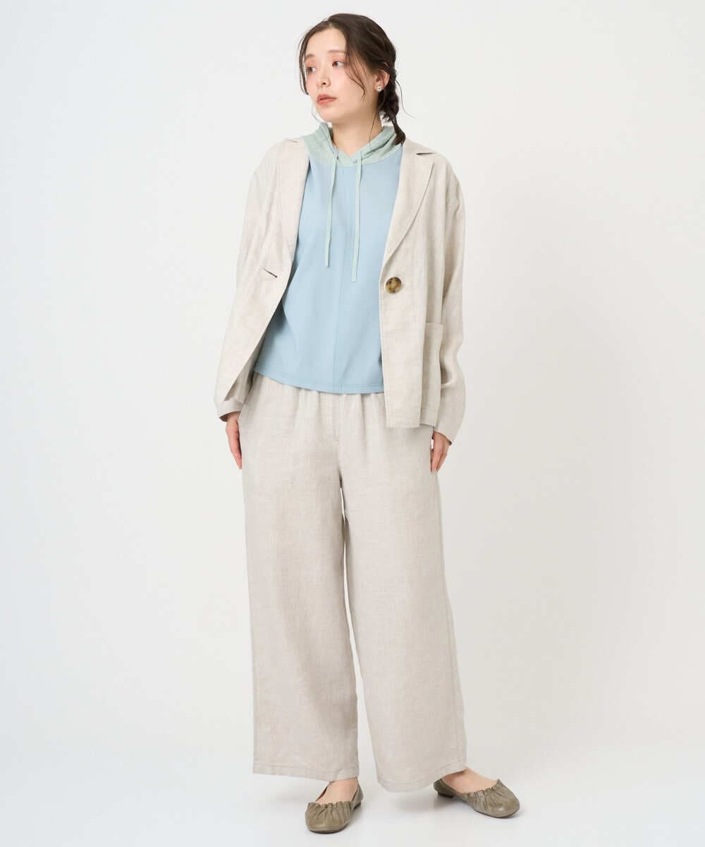 NGFGE45250 GIANNI LO GIUDICE(ジャンニ ロ ジュディチェ) [洗える]リネンナイロンソフトシアーニット グリーン