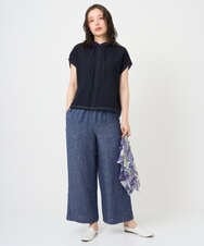 NGFGE45250 GIANNI LO GIUDICE(ジャンニ ロ ジュディチェ) [洗える]リネンナイロンソフトシアーニット グリーン