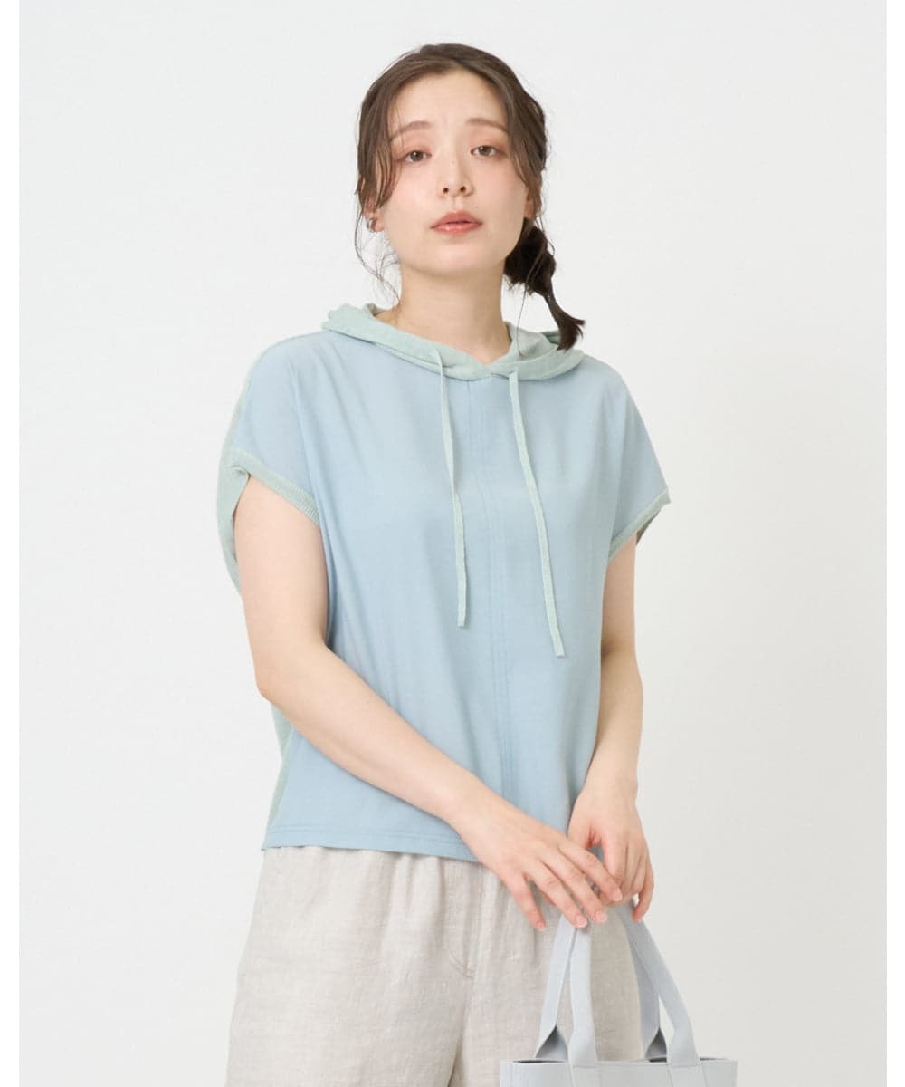 NGFGE45250 GIANNI LO GIUDICE(ジャンニ ロ ジュディチェ) [洗える]リネンナイロンソフトシアーニット グリーン