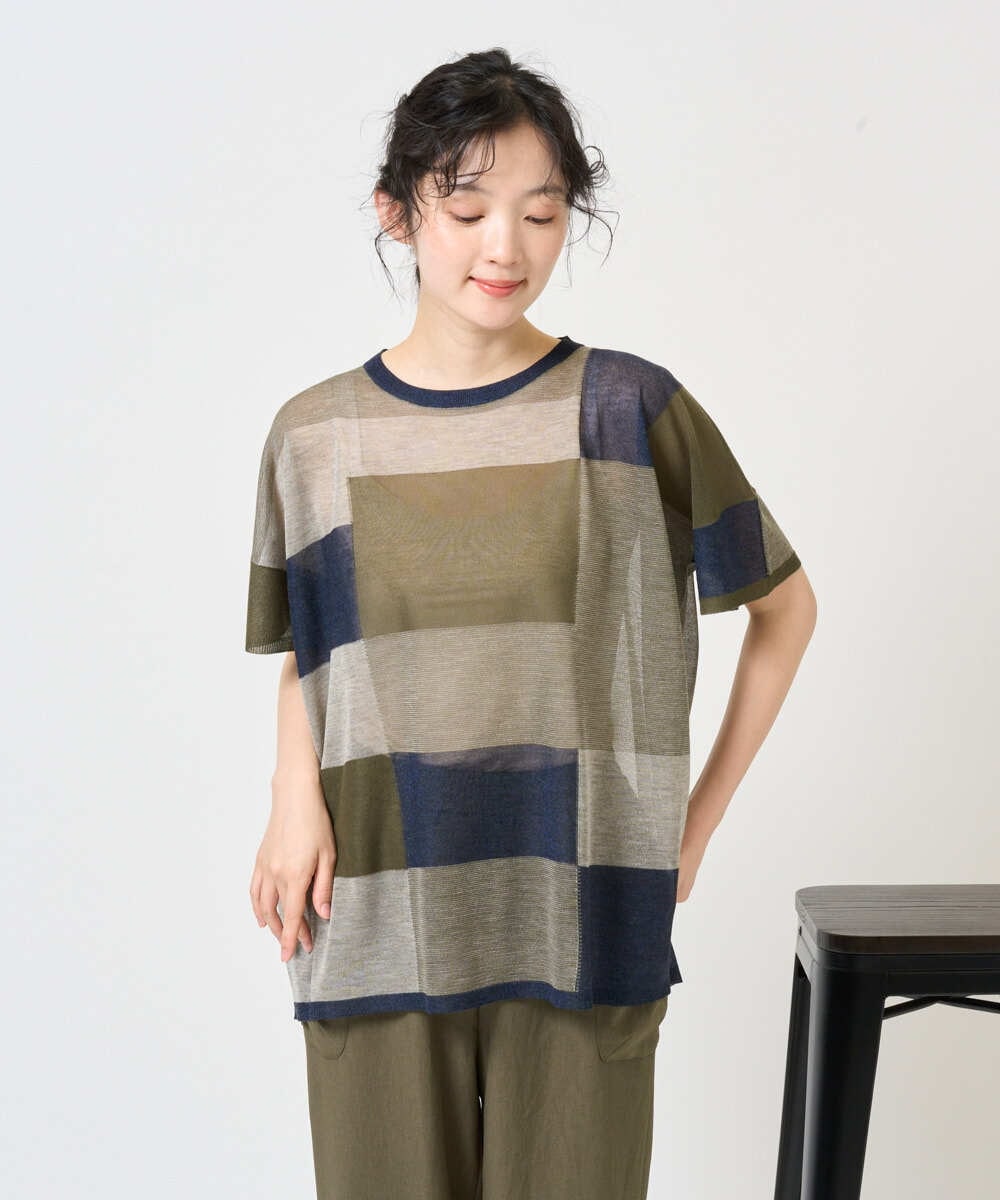 NGFGE50250 GIANNI LO GIUDICE(ジャンニ ロ ジュディチェ) [洗える]LEVITAサマーニット マスタード