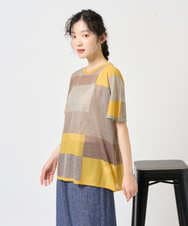 NGFGE50250 GIANNI LO GIUDICE(ジャンニ ロ ジュディチェ) [洗える]LEVITAサマーニット マスタード