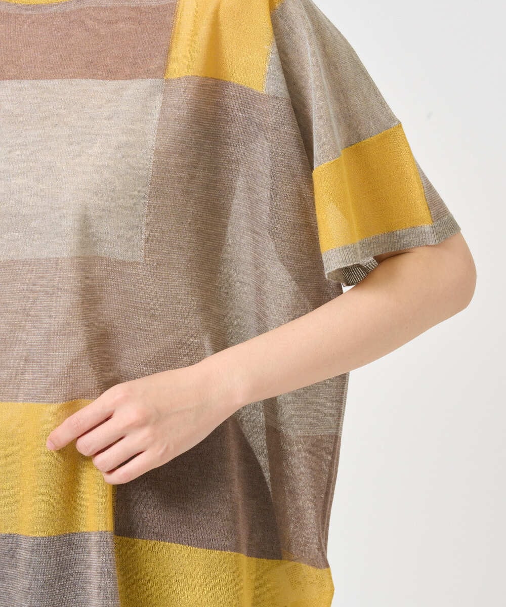 NGFGE50250 GIANNI LO GIUDICE(ジャンニ ロ ジュディチェ) [洗える]LEVITAサマーニット マスタード