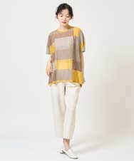 NGFGE50250 GIANNI LO GIUDICE(ジャンニ ロ ジュディチェ) [洗える]LEVITAサマーニット マスタード