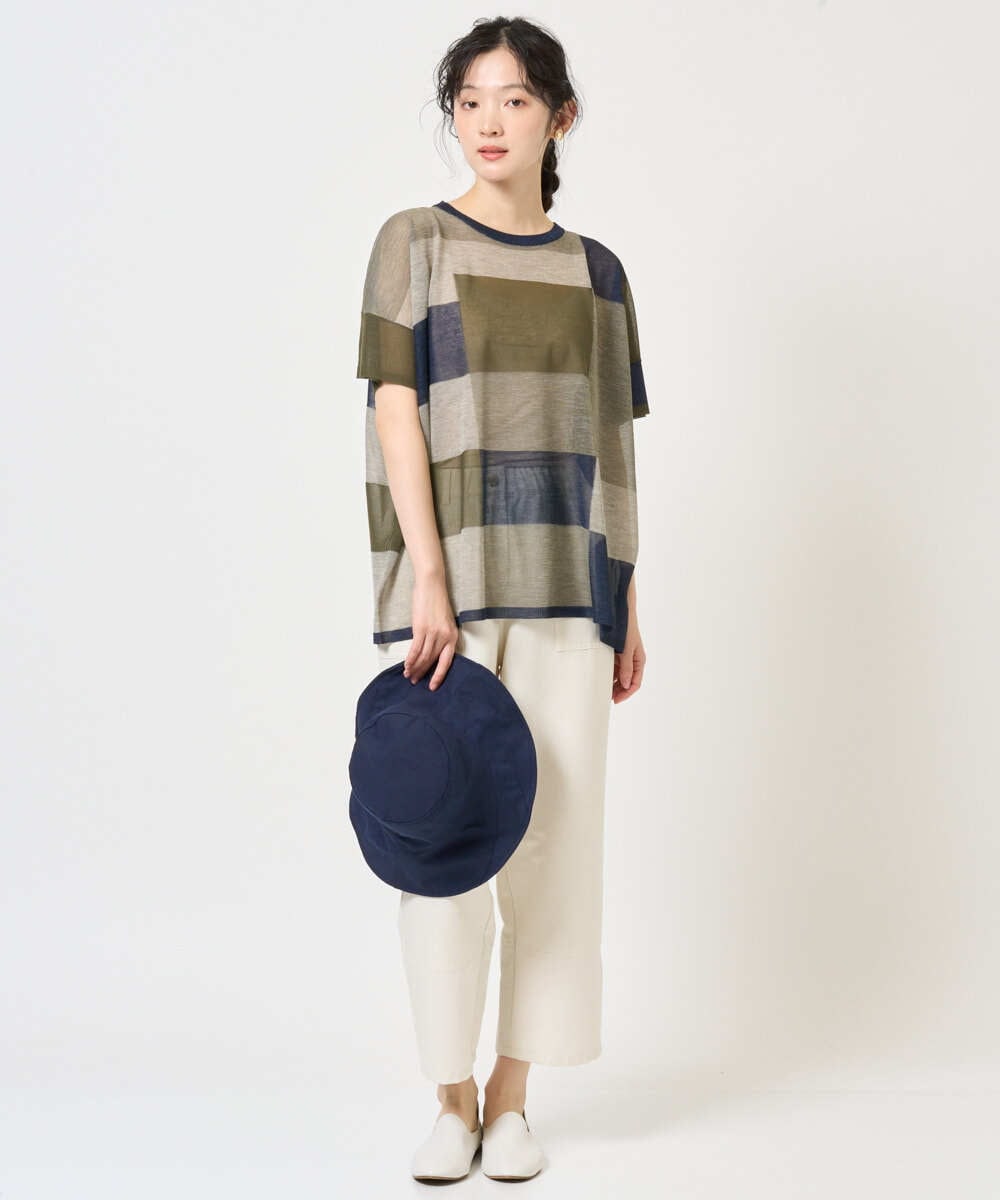 NGFGE50250 GIANNI LO GIUDICE(ジャンニ ロ ジュディチェ) [洗える]LEVITAサマーニット マスタード