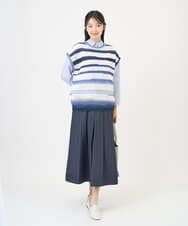 NGFGF40230 GIANNI LO GIUDICE(ジャンニ ロ ジュディチェ) カスリボーダーニットベスト ネイビー