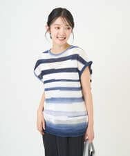 NGFGF40230 GIANNI LO GIUDICE(ジャンニ ロ ジュディチェ) カスリボーダーニットベスト ネイビー