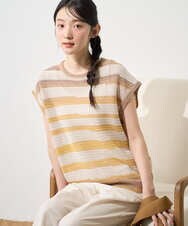 NGFGF40230 GIANNI LO GIUDICE(ジャンニ ロ ジュディチェ) カスリボーダーニットベスト ネイビー