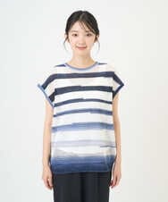 NGFGF40230 GIANNI LO GIUDICE(ジャンニ ロ ジュディチェ) カスリボーダーニットベスト ネイビー