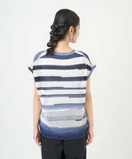 NGFGF40230 GIANNI LO GIUDICE(ジャンニ ロ ジュディチェ) カスリボーダーニットベスト ネイビー