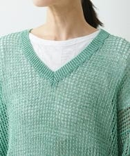 NGFGS30230 GIANNI LO GIUDICE(ジャンニ ロ ジュディチェ) [洗える]ドライハシゴメッシュニット グリーン