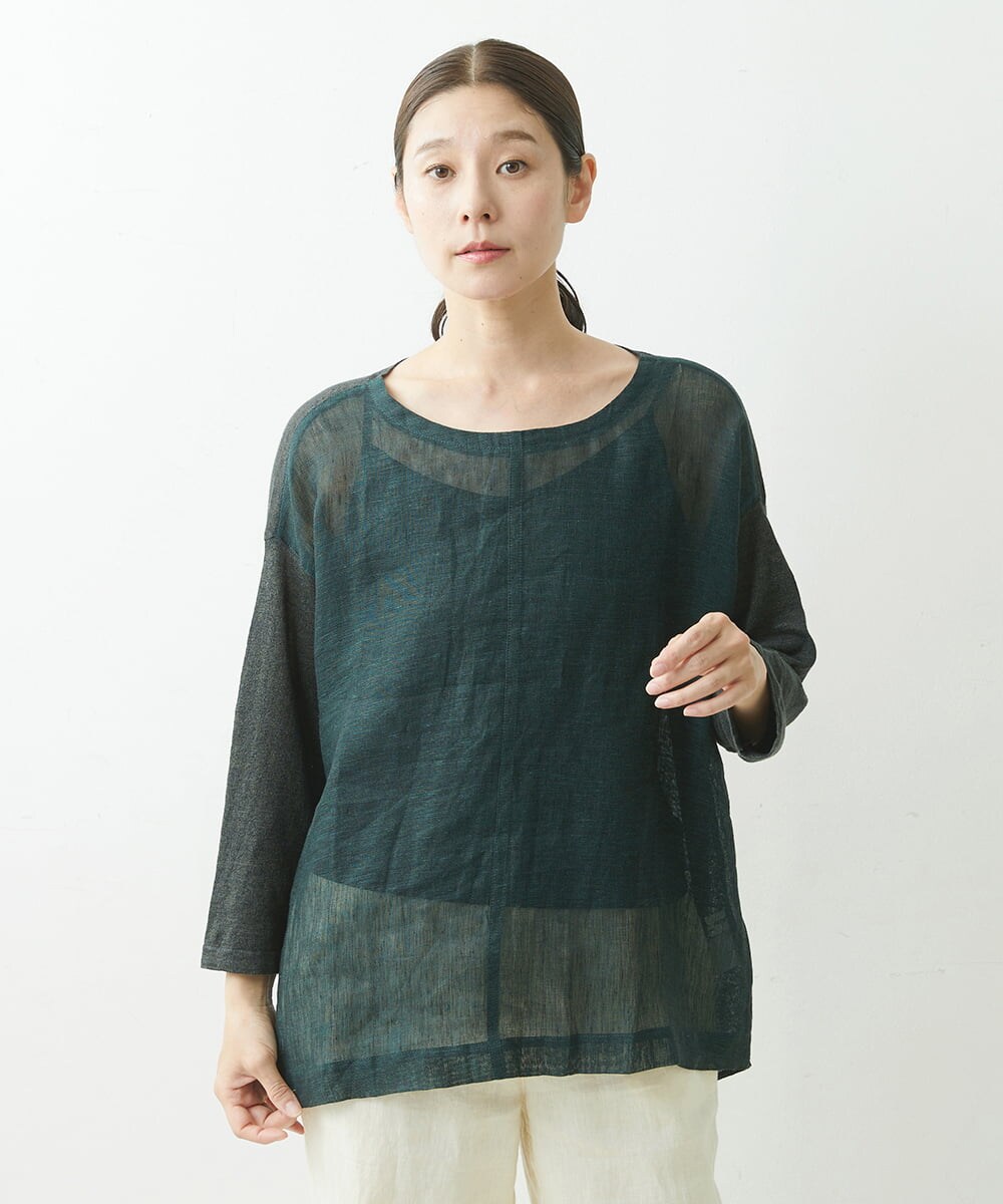 NGFGS40290 GIANNI LO GIUDICE [洗える]異素材ミックスニット