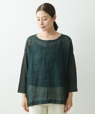 NGFGS40290 GIANNI LO GIUDICE(ジャンニ ロ ジュディチェ) [洗える]異素材ミックスニット カーキ