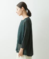 NGFGS40290 GIANNI LO GIUDICE(ジャンニ ロ ジュディチェ) [洗える]異素材ミックスニット カーキ