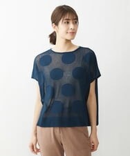 NGFGT30270 GIANNI LO GIUDICE(ジャンニ ロ ジュディチェ) [洗える・日本製]ドットニット ネイビー