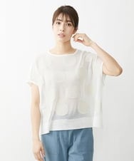 NGFGT30270 GIANNI LO GIUDICE(ジャンニ ロ ジュディチェ) [洗える・日本製]ドットニット ホワイト