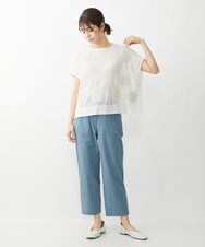 NGFGT30270 GIANNI LO GIUDICE(ジャンニ ロ ジュディチェ) [洗える・日本製]ドットニット ホワイト
