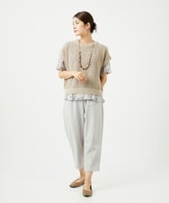 NGFJB01180 GIANNI LO GIUDICE(ジャンニ ロ ジュディチェ) [洗える]Peメッシュニット ベージュ