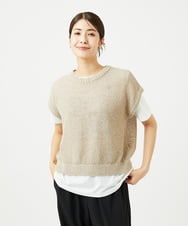 NGFJB01180 GIANNI LO GIUDICE(ジャンニ ロ ジュディチェ) [洗える]Peメッシュニット ベージュ