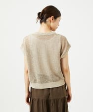 NGFJB01180 GIANNI LO GIUDICE(ジャンニ ロ ジュディチェ) [洗える]Peメッシュニット ベージュ