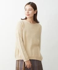 NGFJS30230 GIANNI LO GIUDICE(ジャンニ ロ ジュディチェ) [洗える・日本製]ジゼルホールガーメントニット ベージュ