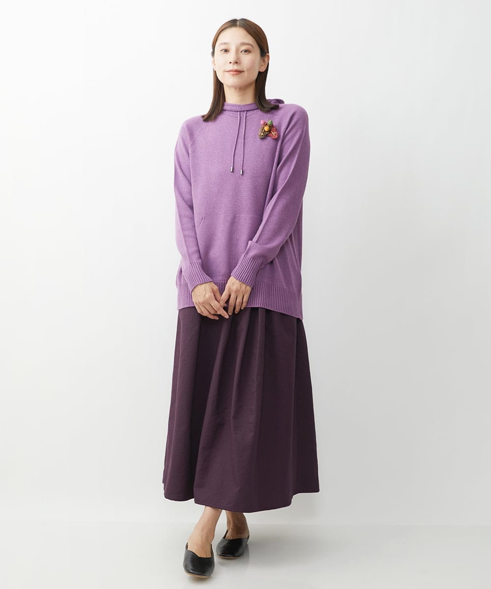 NGFJS31250 GIANNI LO GIUDICE(ジャンニ ロ ジュディチェ) [洗える・日本製]ジゼルホールガーメントニット パープル