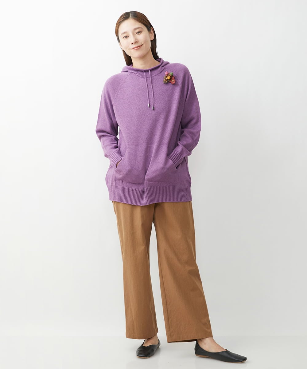 NGFJS31250 GIANNI LO GIUDICE(ジャンニ ロ ジュディチェ) [洗える・日本製]ジゼルホールガーメントニット パープル