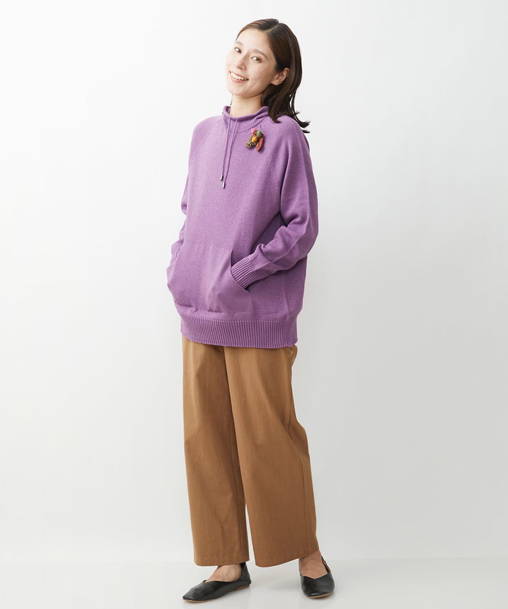 NGFJS31250 GIANNI LO GIUDICE(ジャンニ ロ ジュディチェ) [洗える・日本製]ジゼルホールガーメントニット パープル