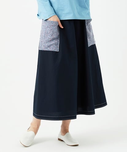 NGGEF12330 GIANNI LO GIUDICE 綿麻ニットスカート