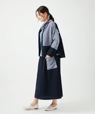 NGGEF12330 GIANNI LO GIUDICE(ジャンニ ロ ジュディチェ) 綿麻ニットスカート ブルー